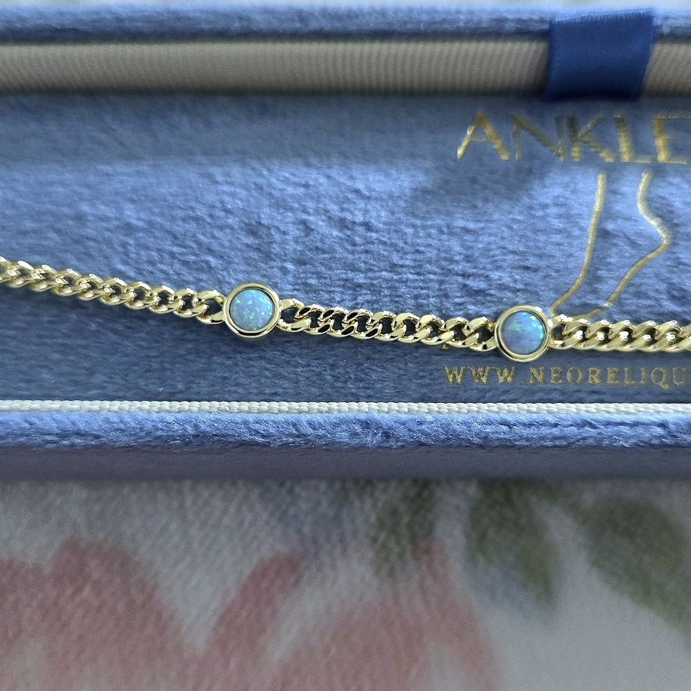 Neo Relique Light Blue🩵 Kyocera Opal Anklet🦶 - NIB - Picture 4 of 15